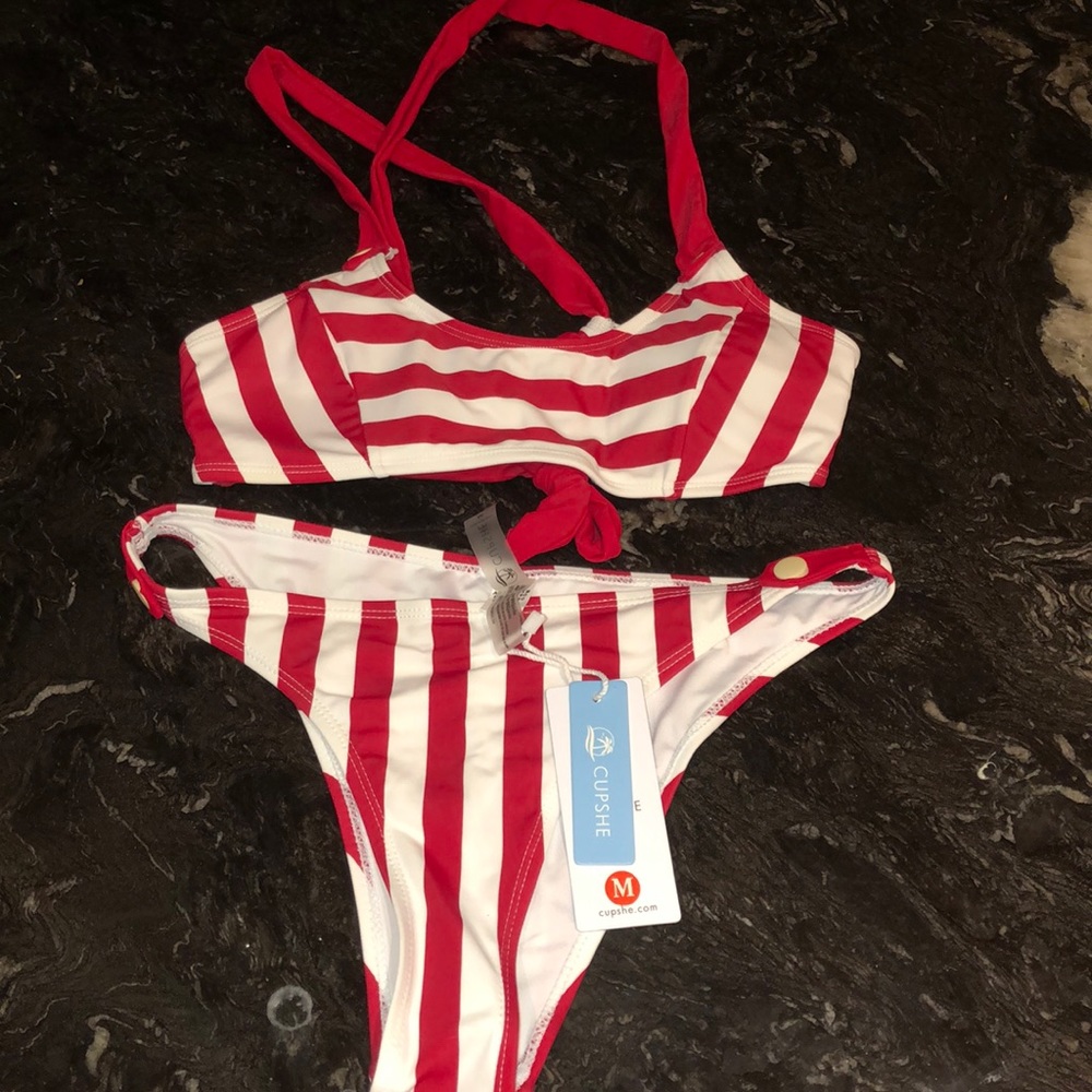 Cupshe red/white bikini